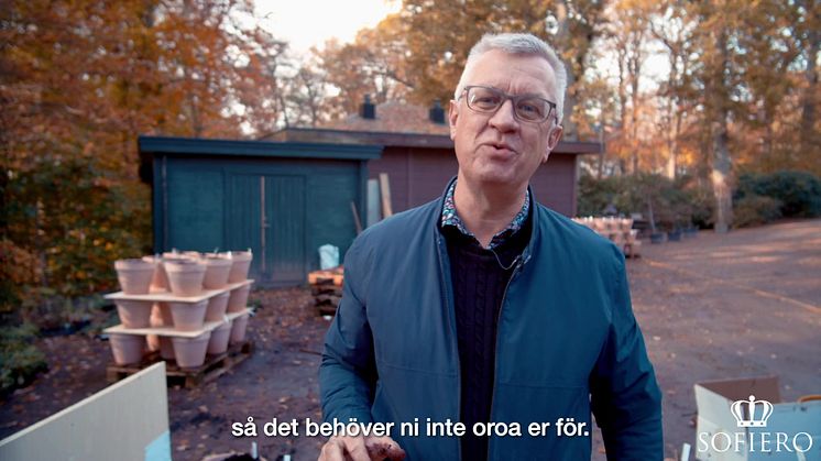 Claus Dalby förbereder vårens lökar på Sofiero