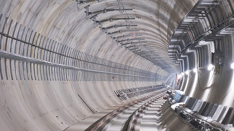 The airport link runs through an 8km tunnel