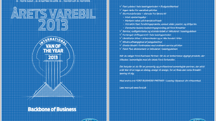 ÅRETS VAREBIL I DANMARK 2013 - BROCHURE