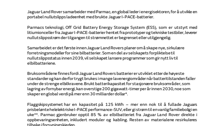 PRESSEMELDING_Jaguar Land Rover gir nytt liv til I-PACE-batterier.pdf