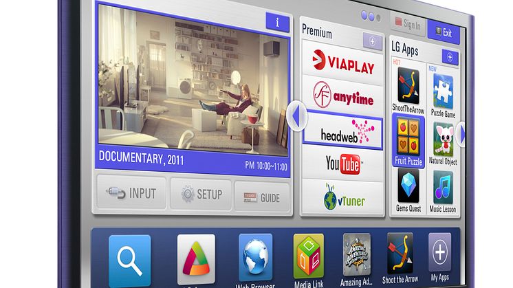 LW550W Smart TV (side)