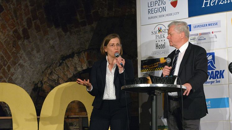 Dr. Skadi Jennicke (Bürgermeisterin und Beigeordnete für Kultur) beim 200. Tourismusfrühstück