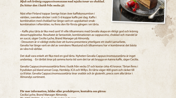 Kaffe + tårta = sant!