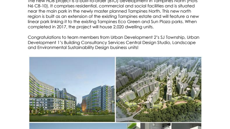 Surbana Jurong emerges top in design competition and secures one of its largest HDB projects