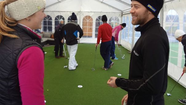 Unik gruppträning för golfproffs har startat i Golfhuvudstaden Halmstad