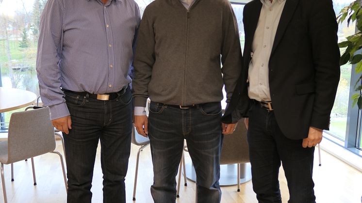 F.v. Leif Backman, Reyad N. Abu Daqar och Per Branzén.