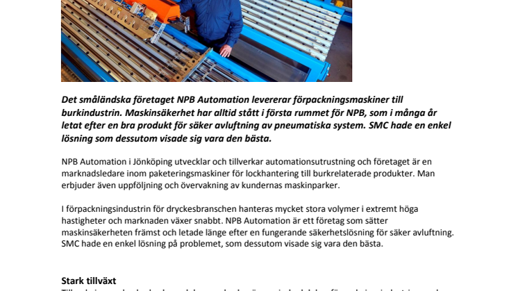 ​NPB lyfter på locket för en okomplicerad säkerhetslösning av SMC