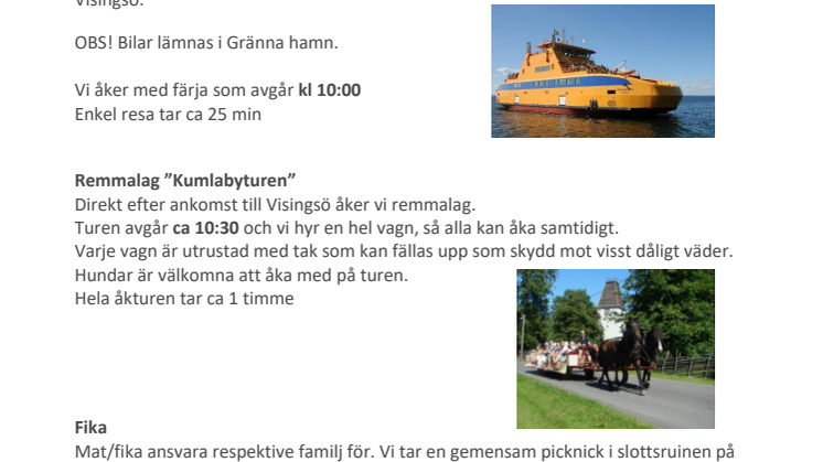 Utflykt till Visingsö med avd Östergötland 8/6 2019
