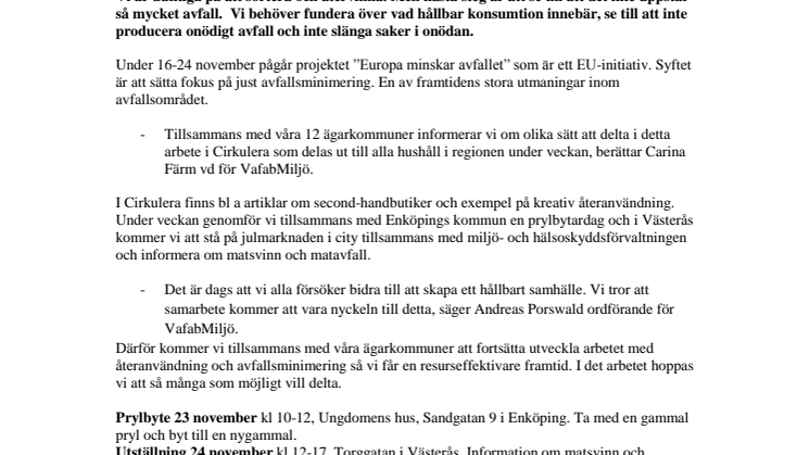Nu ska vi minska avfallet