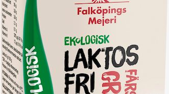 Falköpings Mejeri, ekologisk laktosfri färsk vispgrädde med märket Från Sverige