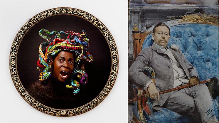 Yinka Shonibare, Medusa West © Yinka Shonibare CBE. Courtesy James Cohan, New York. Anders Zorn, Jean Burnay, photo: Nationalmuseum.