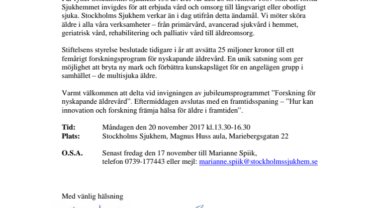 Unikt forskningsprogram för nyskapande äldrevård lanseras