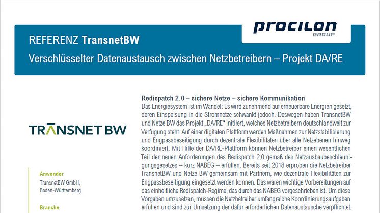 Neue Referenz: TransnetBW