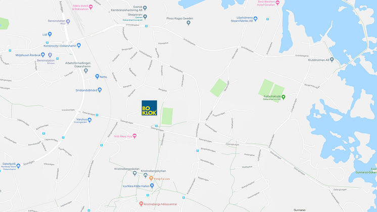 Karta till montagevisning av BoKlok Seglet