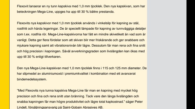 Nya tunna kapskivor med längre livslängd