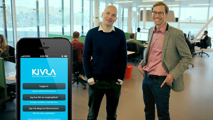 Swedish startup Kivra launches an app and a responsive web service that allows Swedes to start receive, manage and store postal mail in their smartphones. 