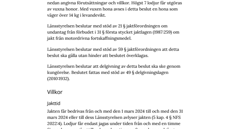 Beslut om licensjakt efter lodjur i Dalarnas län 2024.pdf