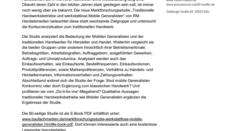Werkstattlose Allround-Handwerksbetriebe – eine unbekannte Zielgruppe?