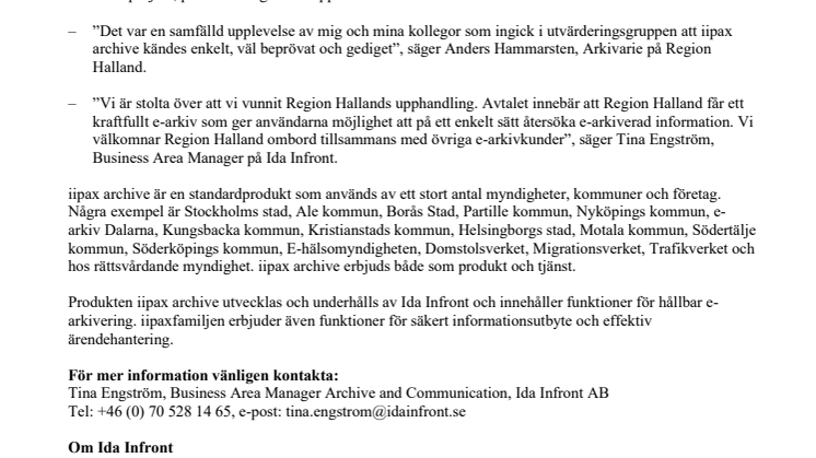 Pressmeddelande - Region Halland väljer Ida Infronts e-arkiv iipax archive_20220224.pdf