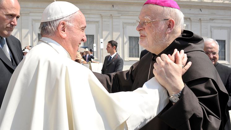 Påve Franciskus med biskop Anders Arborelius