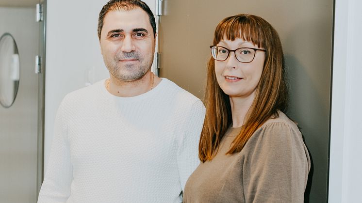Morshed Maree och Linda Buckley på nya tandvårdskliniken RosenDental i Uppsala.