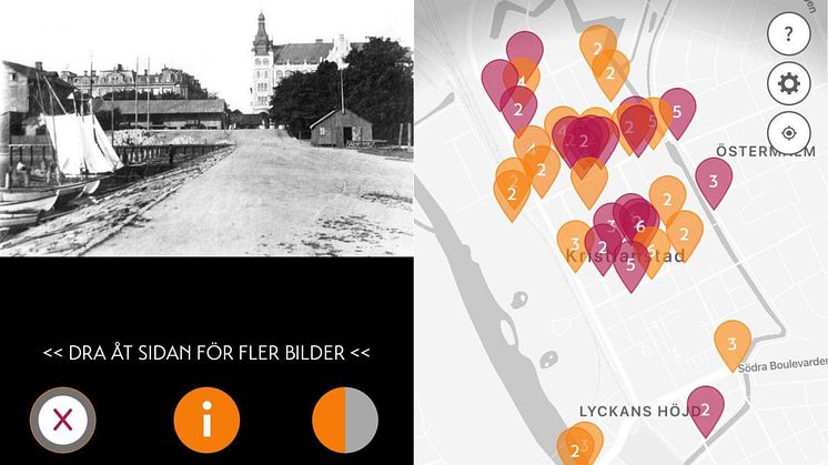 Bilder från appen Be Here Then