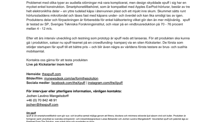Svenska startupen xpuff städar dina samtal från ljudföroreningar