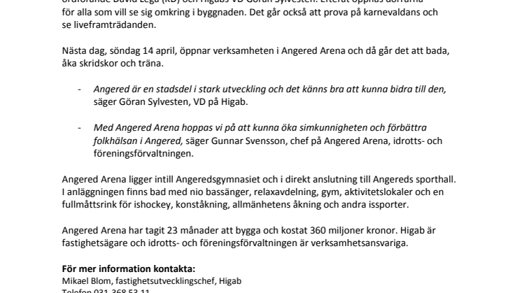 Nu invigs Angered Arena