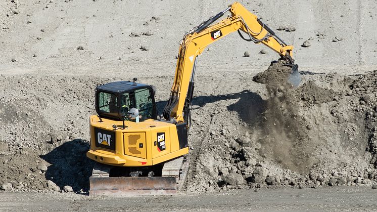Cat 308 CR Next generation i svängrörelse