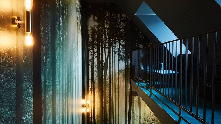 Stairwell at Spedition Hotel & Restaurant, Thun, Switzerland - design by Stylt