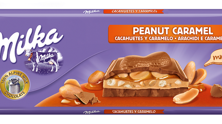 Milka vuelve a lo grande con una nueva tableta con cacahuetes y caramelo