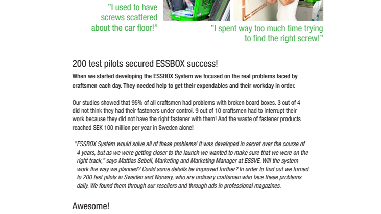200 test pilots secured ESSBOX success!