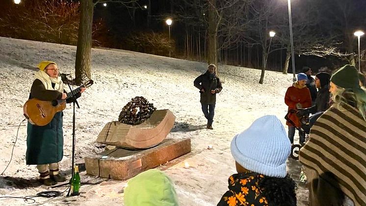 Utsmyckning visar vägen till kulturhuset