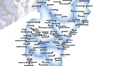 Karta svenska skidanläggnignar