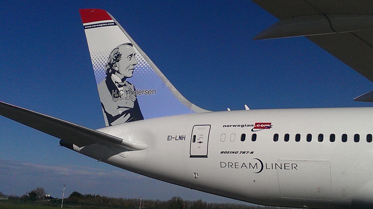 H.C. Andersen hyldes på Norwegians nyeste 787 Dreamliner