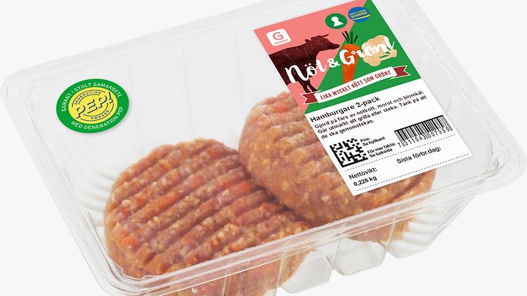 Garants 50/50-färs med hälften nötfärs och hälften grönsaker följs upp med hamburgare som halverar klimatavtrycket