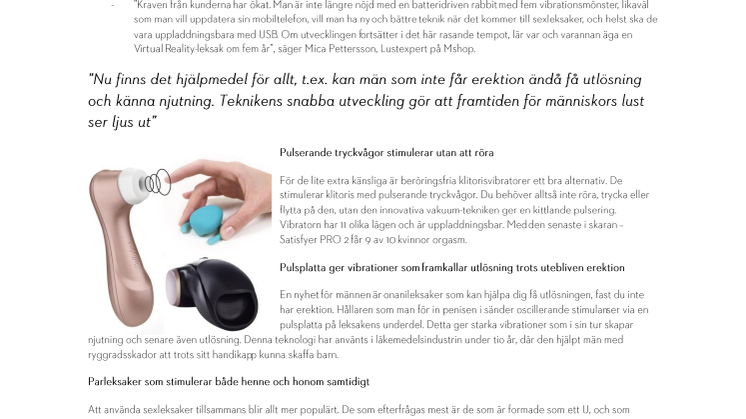 De tre starkaste trenderna i sexleksaksbranschen just nu