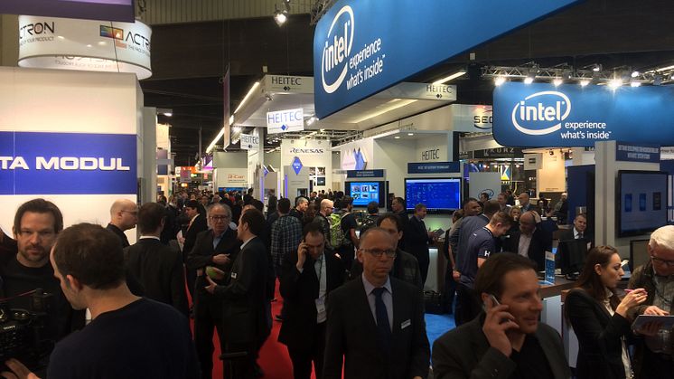 Messehalle embedded world 2016 in Nürnberg