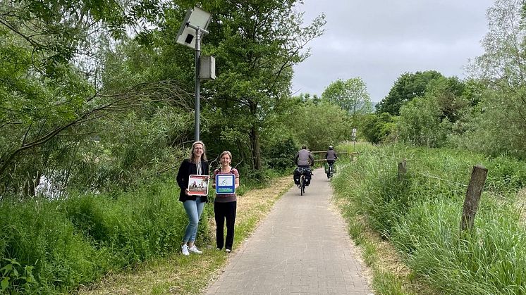 Weser-Radweg Zählstelle bei Hessisch Oldendorf
