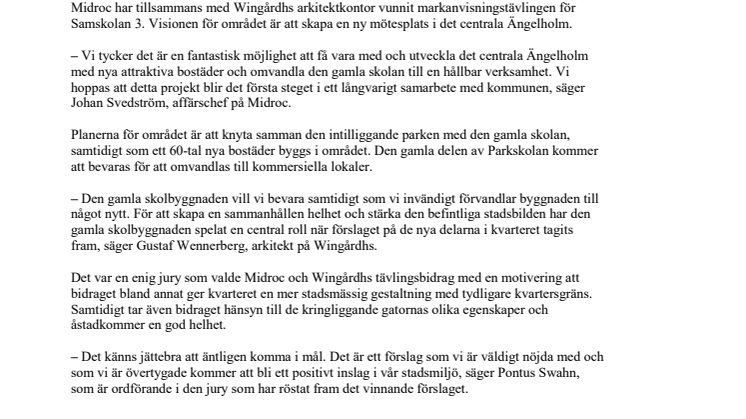 Midroc vinner markanvisningstävling i Ängelholm