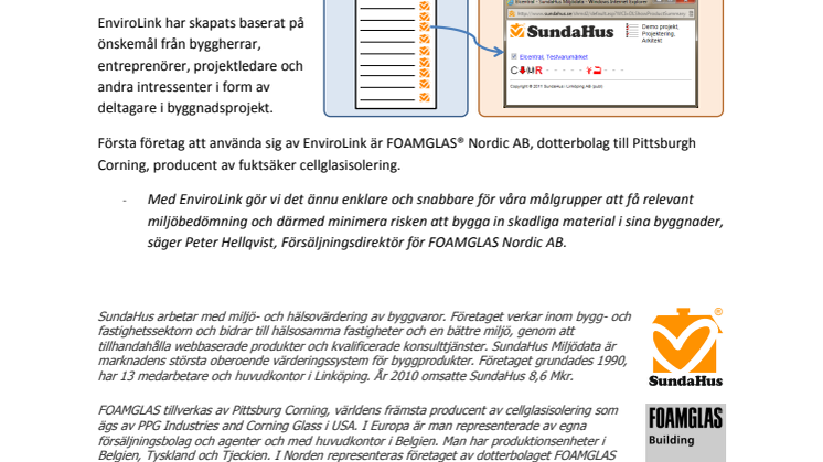 SundaHus lanserar EnviroLink