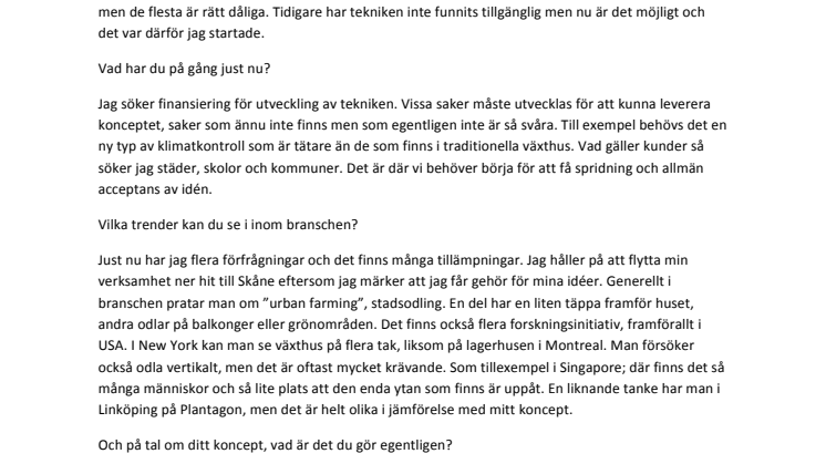 Månadens företag februari 2014: EkoPhotons ”Han ser ljust på framtiden”