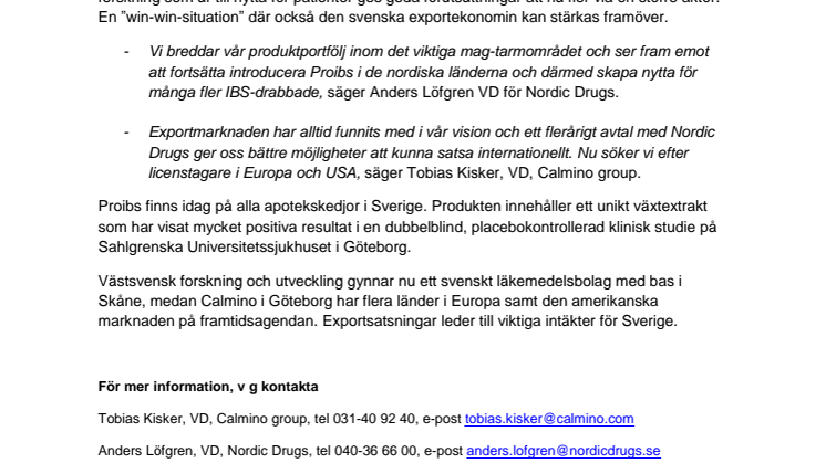 Flerårsavtal inom IBS-området 