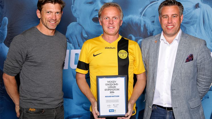 Rickard Mattsson, V. Ingelstads IS. Här tillsammans med Jesper Blomqvist och Mikael Tykesson.