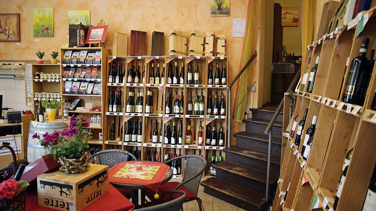 Weinangebot im Weinhaus Vogler