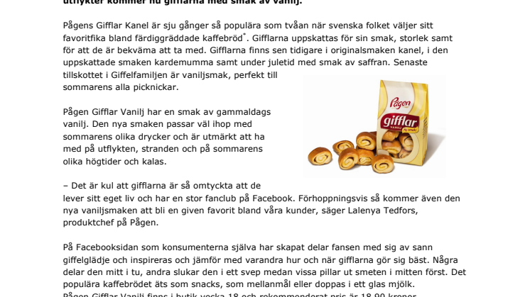 Pågen Gifflar Vanilj – Favoritfika i ny kostym