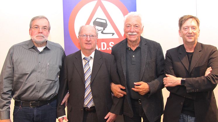 v.li.: Hans-Peter Schäfer, Günther Schwarz, Wilfried Dietsch, Andreas Alberts