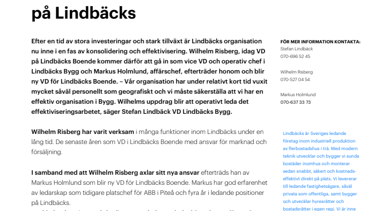 Lindbäcks förstärker ledningen