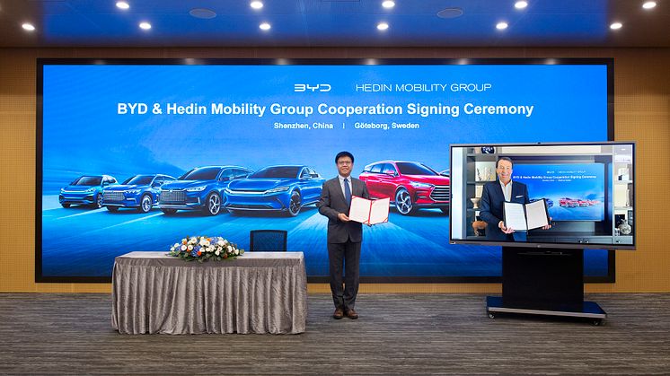 Hedin Mobility Group wird Partner des weltweit führenden EV-Hersteller BYD