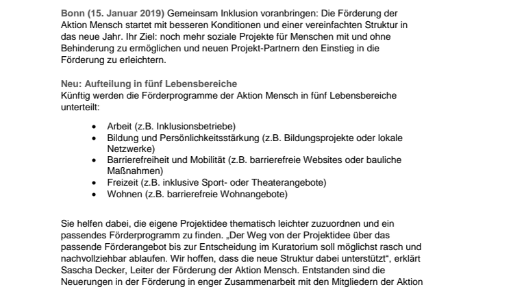 Mehr Projekte ermöglichen: Aktion Mensch mit neuen Förderkonditionen